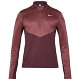 Camiseta De Manga Larga Nike Pacer Winterized "Rojo Oscuro/Bronce"