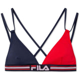 Top De Bikini Fila True Red Y Black Iris