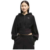 Sudadera Con Capucha Puma Street Glam Bedazzled Full-Zip Balloon Sleeve Hoodie Fl