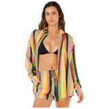 Camisa Rip Curl Neon Stripe Relaxed Shirt