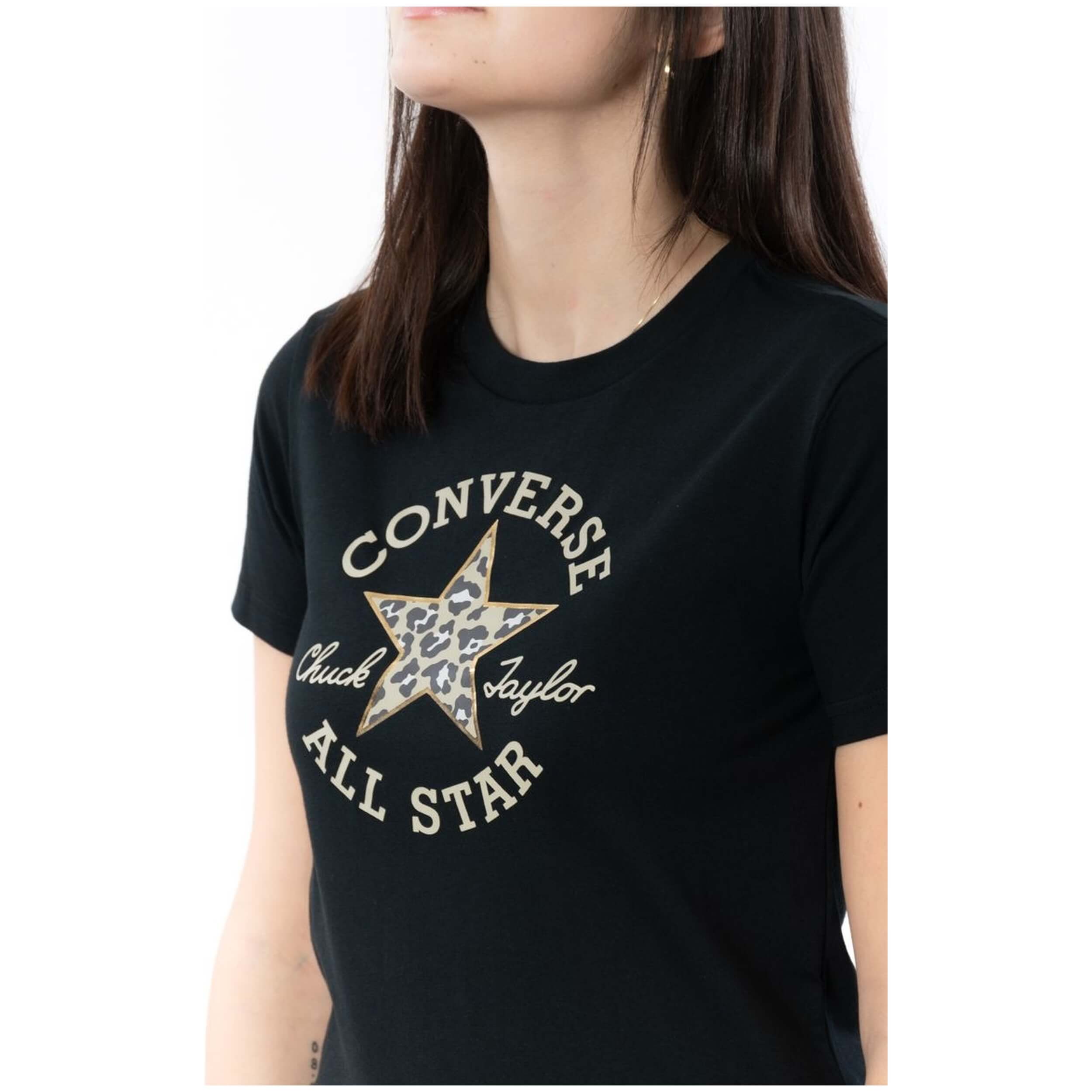 Camiseta De Manga Corta Converse Chuck Patch Leopard Infill Tee