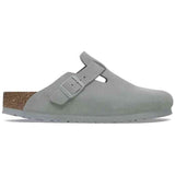 Zuecos Birkenstock Zuecos Birkenstock Boston Suede Leather Ancho Estrecho Azul Marrón