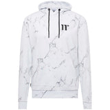 11 Degrees Marble Print Hoodie With -