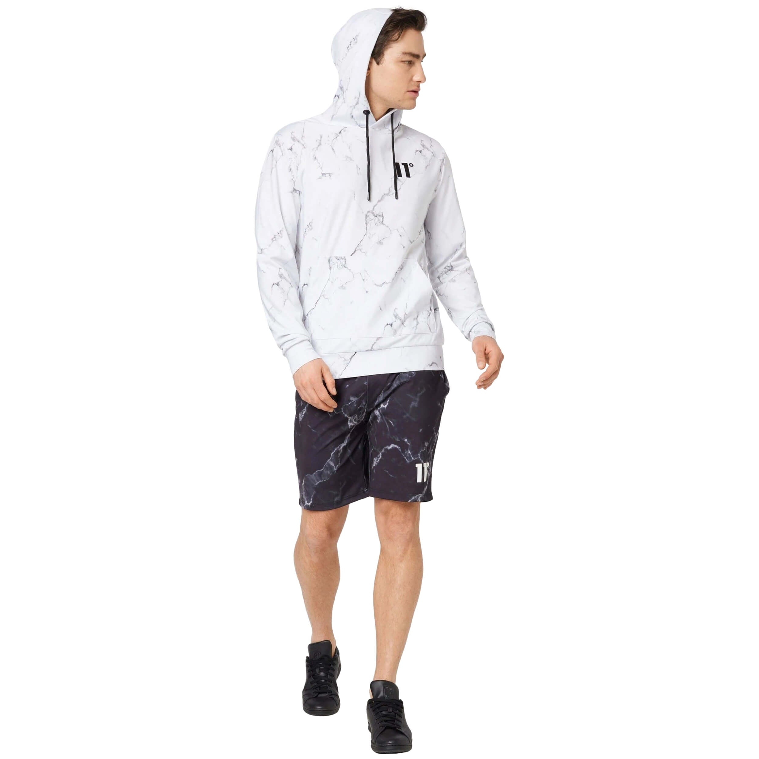 Sudadera Con Capucha 11 Degrees Marble Print With -