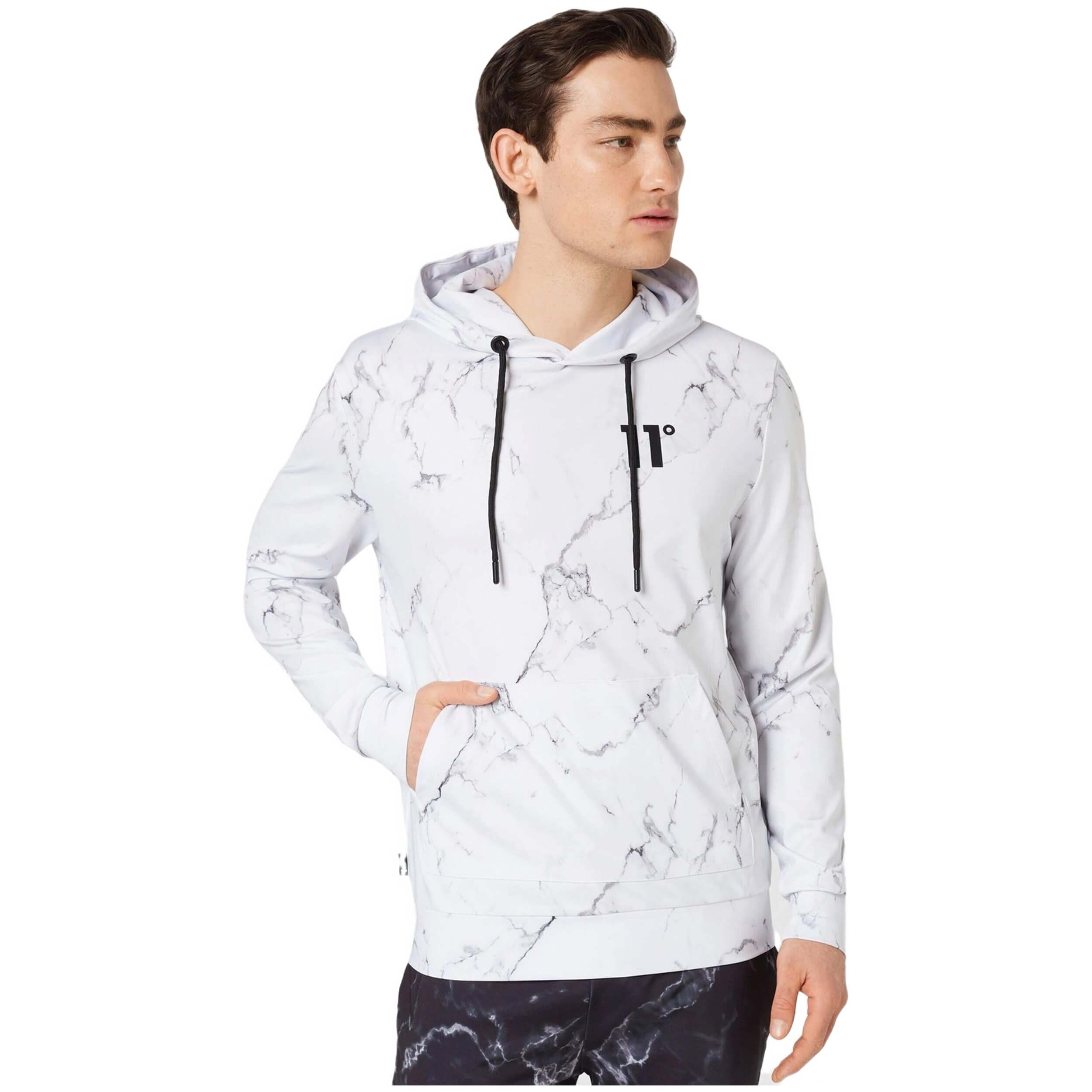 Sudadera Con Capucha 11 Degrees Marble Print With -