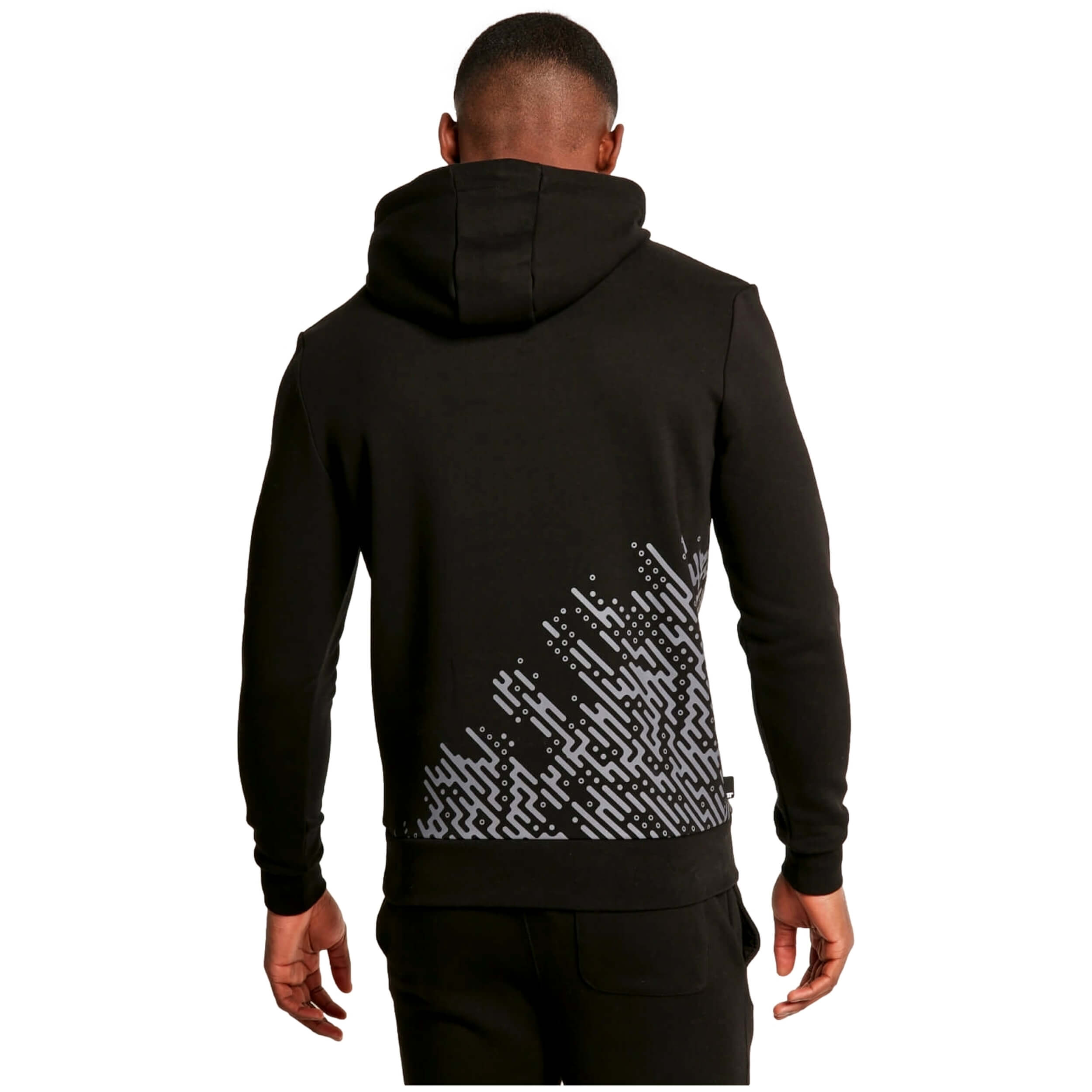 Sudadera Con Capucha 11 Degrees Placement Circuit Print -