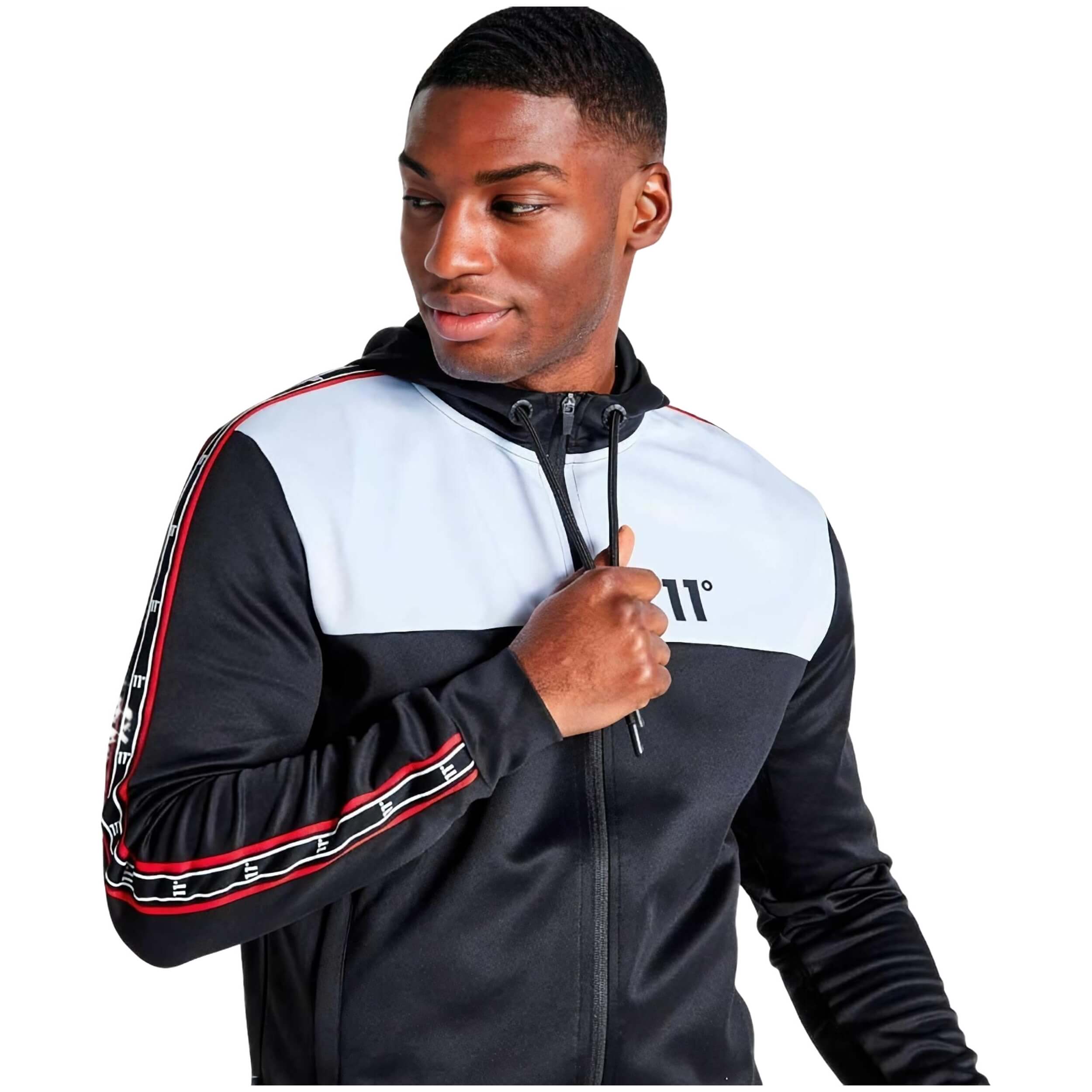 Sudadera 11 Degrees Colour Block Taped Piping Hoodie
