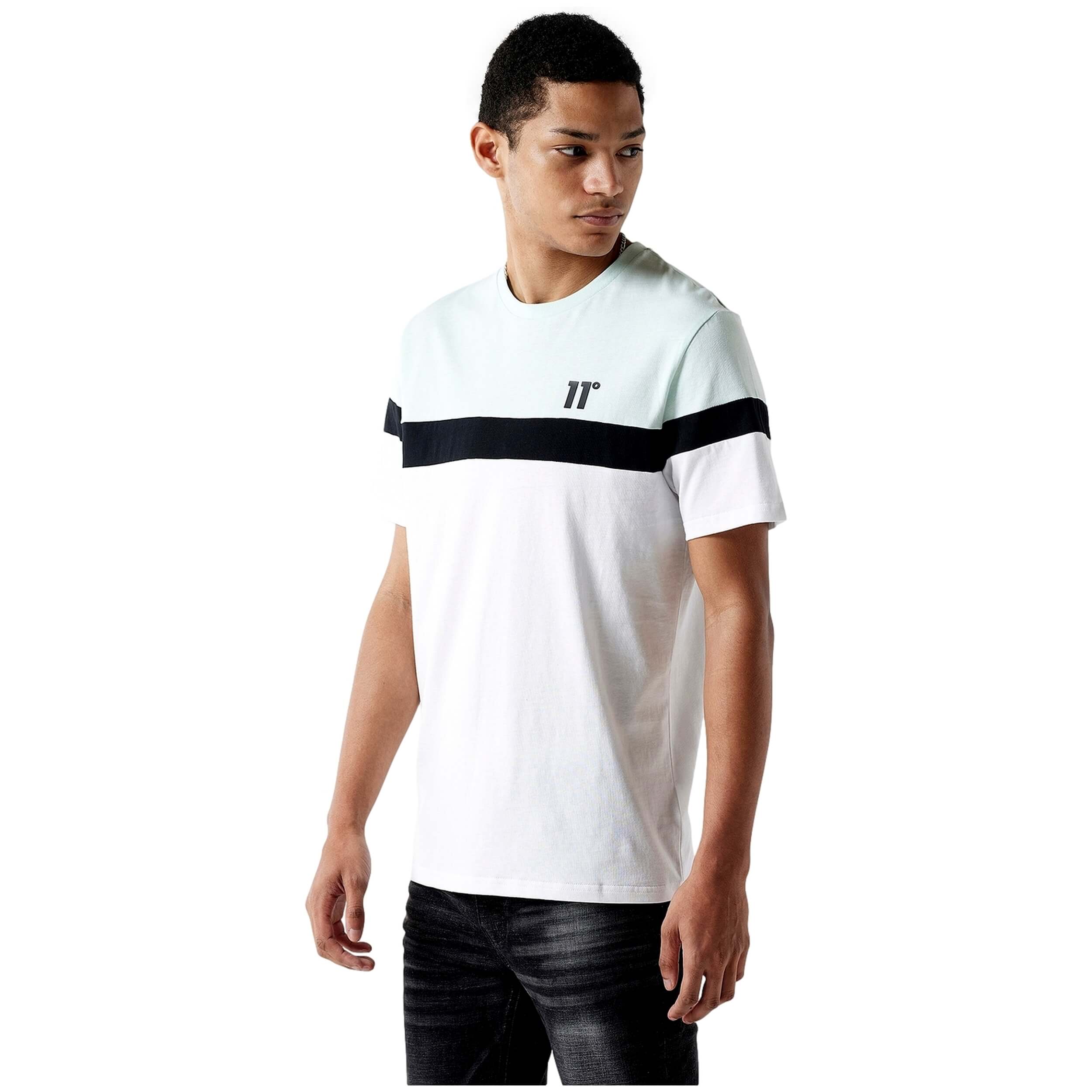 Camiseta De Manga Corta 11 Degrees Triple Panel - Glacier