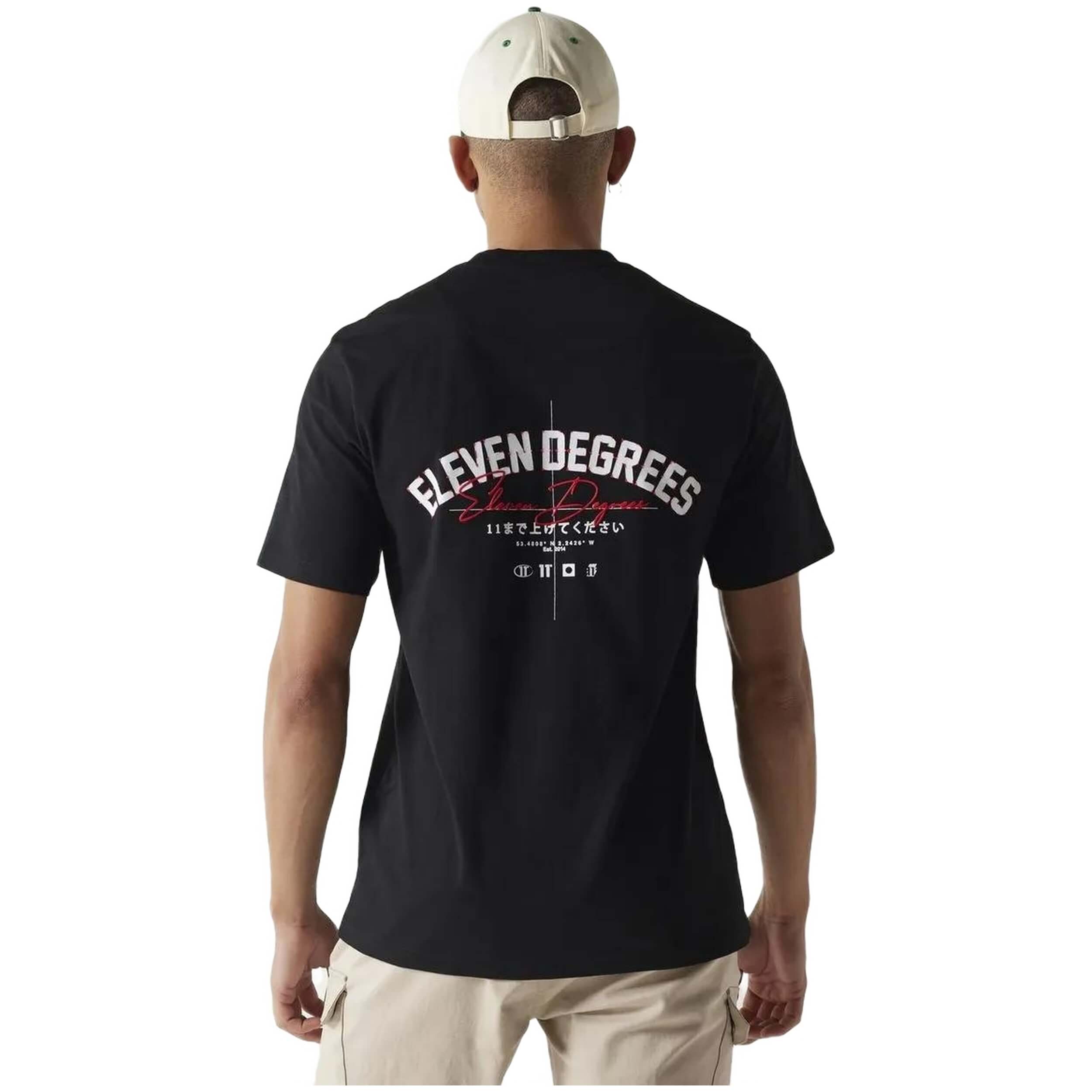 Camiseta De Manga Corta 11 Degrees Streetwear Back Graphic
