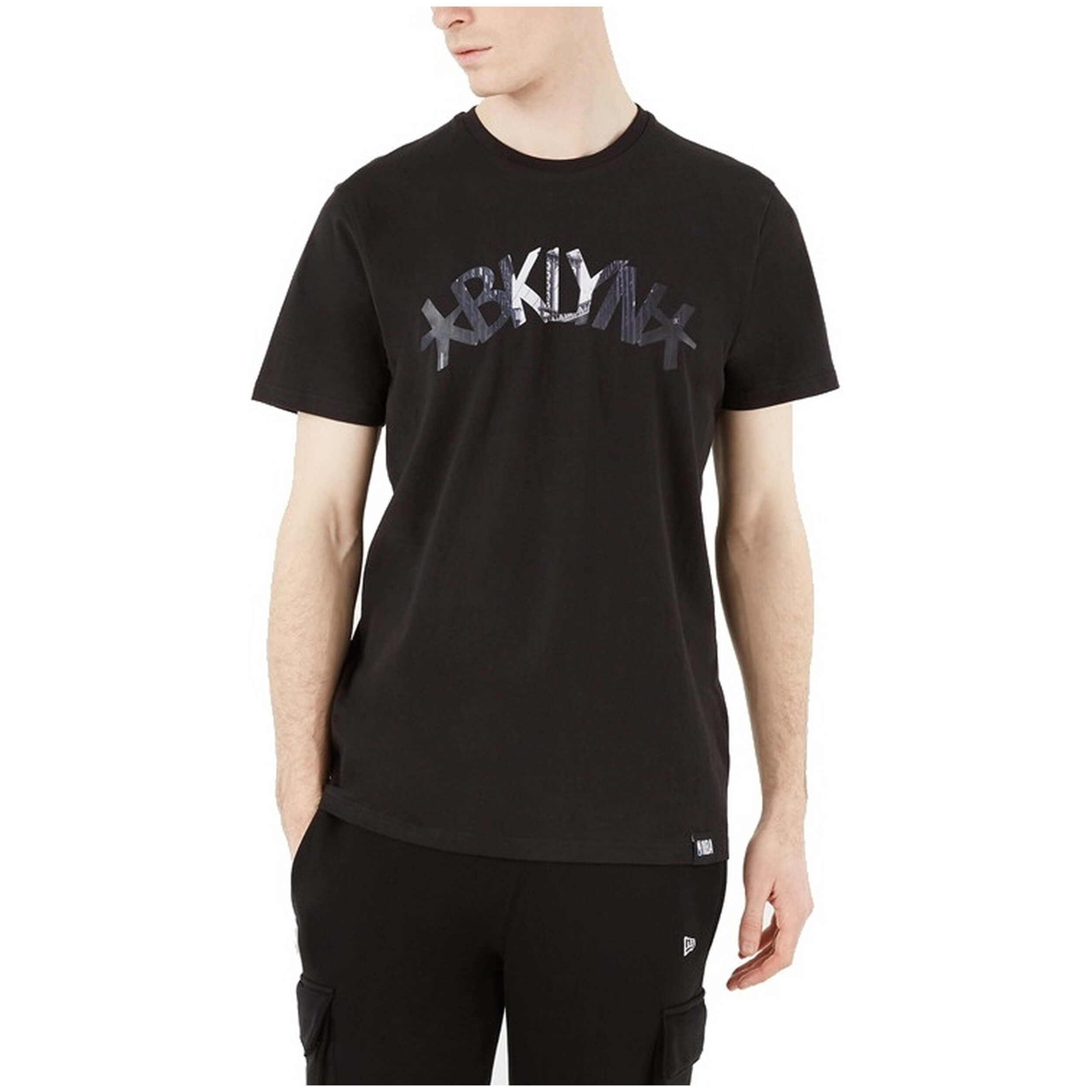 Camiseta De Manga Corta New Era Nba Brooklyn Nets Throwback Graphic