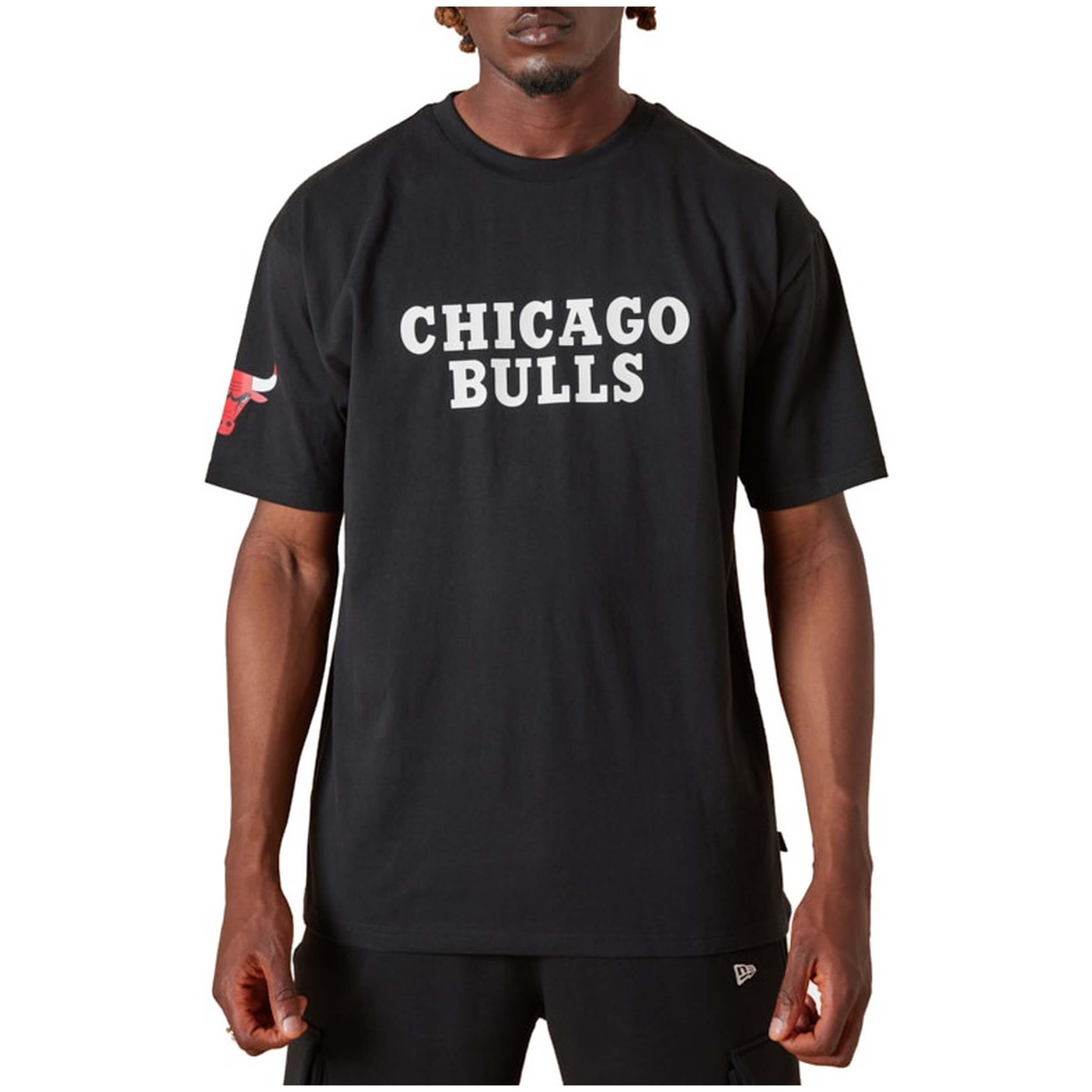 Camiseta De Manga Corta New Era Nba Chicago Bulls Wordmark Logo