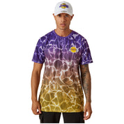 New Era NBA LA Lakers Team Colour Water Print Short Sleeve T-Shirt