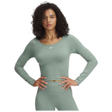 Conjunto Under Armour Camiseta Under Armour Train Seamless Manga Larga Verde Seco Mujer