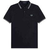 Polo De Manga Corta Fred Perry Twin Tipped "Azul 74C"