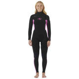 Neopreno Rip Curl Dawn Patrol 4/3 Chest Zip "Negro / Rosa"