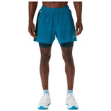 Pantalon Corto Asics Road 2N1 5In "Azul Indigo"