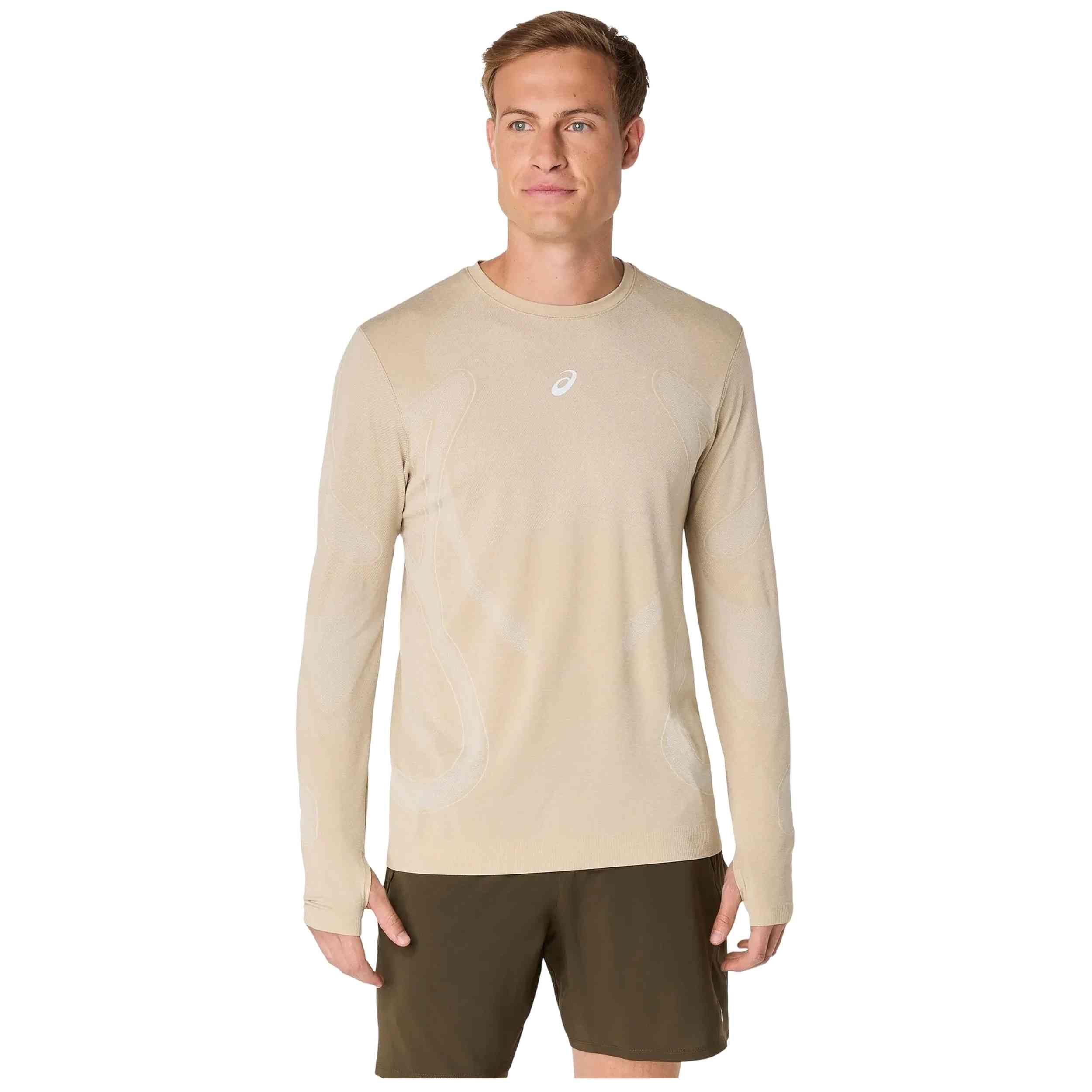 Camiseta De Manga Larga Asics Road Seamless "Beige"