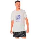 Camiseta De Manga Corta Asics Camiseta Asics Fujitrail Logo Manga Corta Blanco Puro Azul