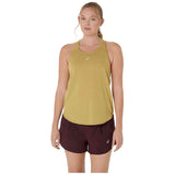 Camiseta De Tirantes Asics Camiseta Asics Road Tank Tirantes Amarillo Ocre Mujer