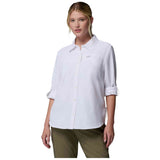 Camisa Columbia Camisa Columbia Silver Ridge 3.0 Manga Larga Blanco Mujer