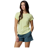 Camisa Columbia Camiseta Columbia Bogata Bay Manga Corta Amarillo Mujer
