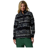 Chaqueta Columbia Forro Polar Columbia Benton Springs Printed Half Zip Negro Blanco Mujer