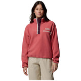 Sudadera Columbia Forro Polar Columbia Helvetia Ii Cropped Half Snap Rosa Rojo Mujer