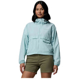 Cortaviento Columbia Chaqueta Con Capucha Columbia Spire Valley Cropped Windbreaker Azul Celeste Mujer