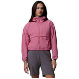 Cortaviento Columbia Chaqueta Con Capucha Columbia Spire Valley Cropped Windbreaker Rosa Mujer