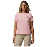 Camiseta De Manga Corta Columbia Camiseta Columbia Rolling Bend Graphic Manga Corta Rosa Mujer