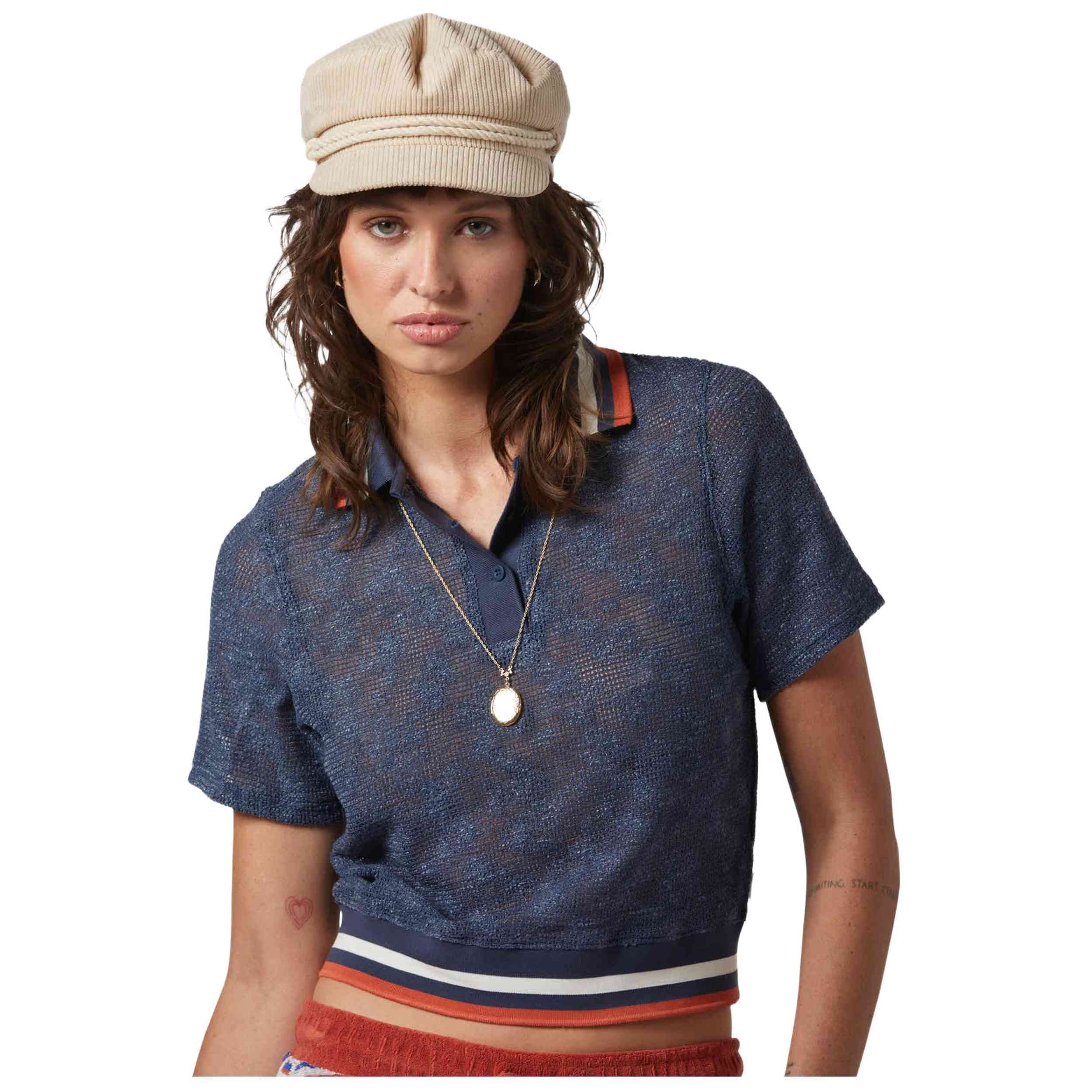 Polo De Manga Corta Brixton Retro Mesh