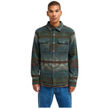 Camisa Rvca Dayshift Blanket Flannel "Hunter Green"