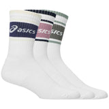 Calcetines Asics Calcetines Asics Logo Crew (3 Pares) Blanco Azul Rosa Verde