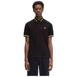 Polo De Manga Corta Fred Perry Twin Tipped "Negro"
