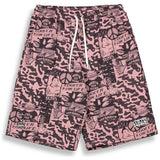 Pantalon Corto Grimey Peace Within All Over Print "Lilac"
