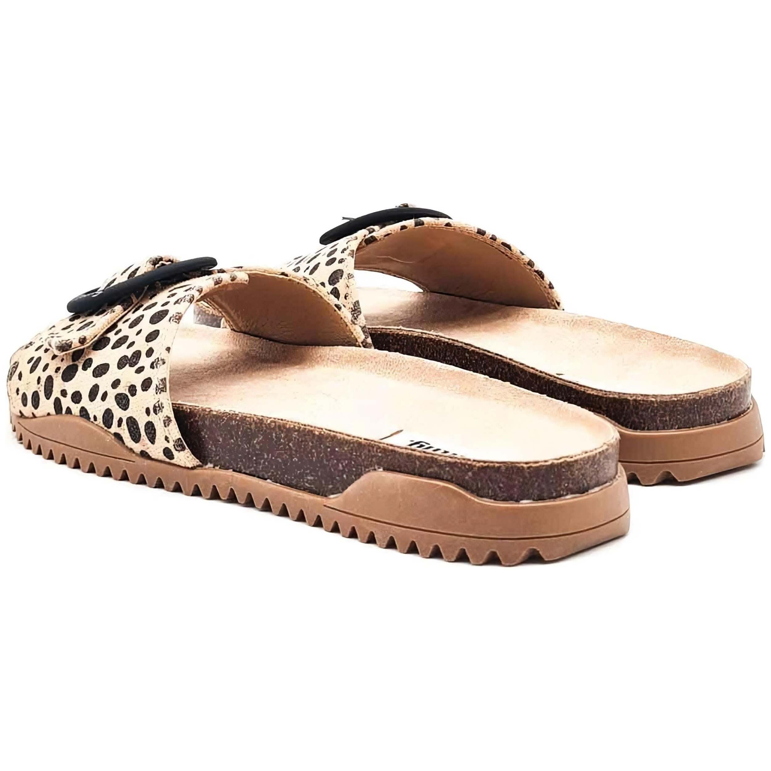 Chanclas Mustang Fake Suede Leopard