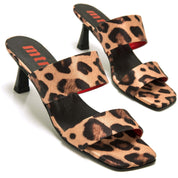 Sandalias De Tacon Mustang Leopardo