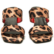 Sandalias De Tacon Mustang Leopardo