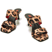 Sandalias De Tacon Mustang Leopardo