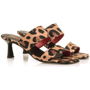 Sandalias De Tacon Mustang Leopardo