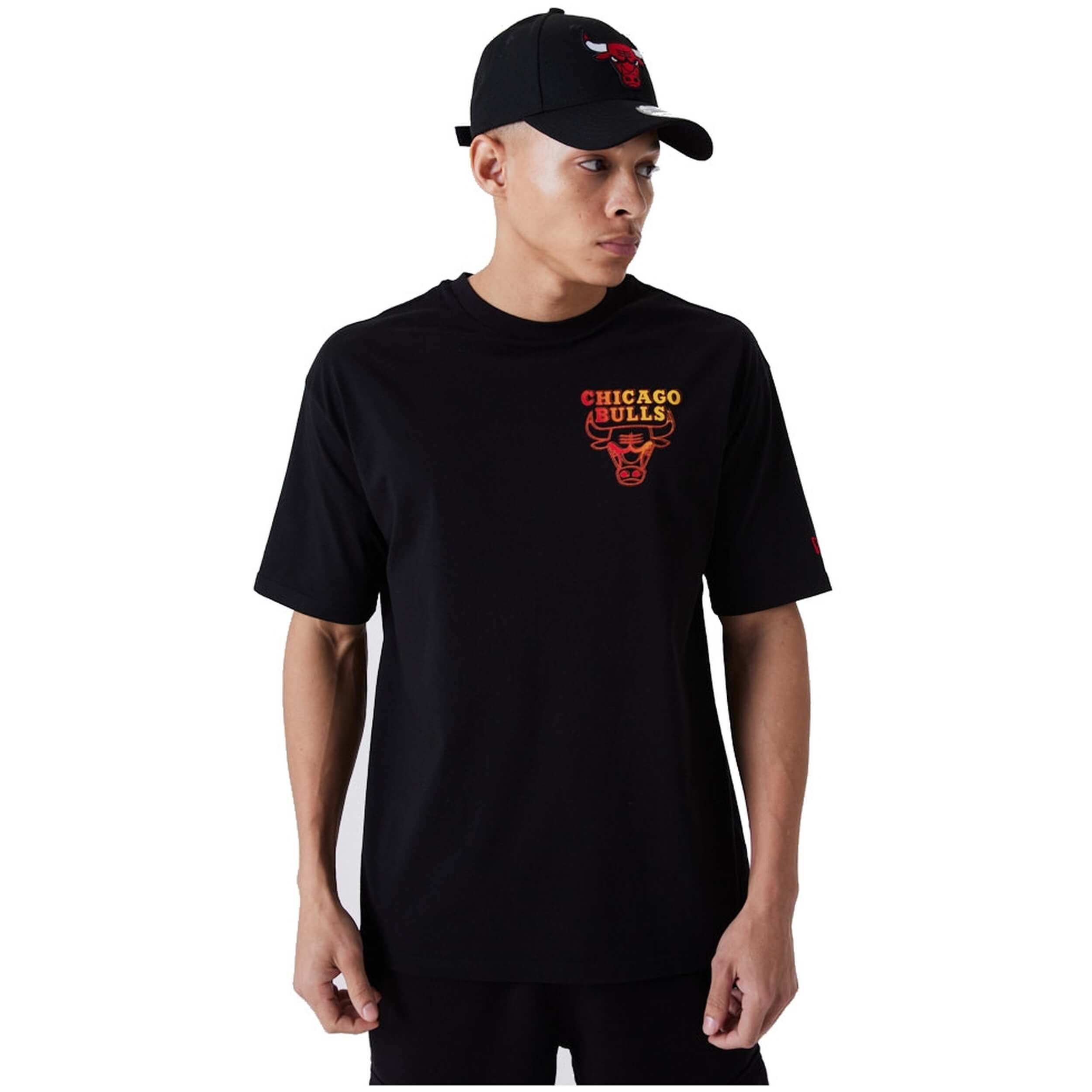 Camiseta De Manga Corta New Era Chicago Bulls Nba Neon Fade