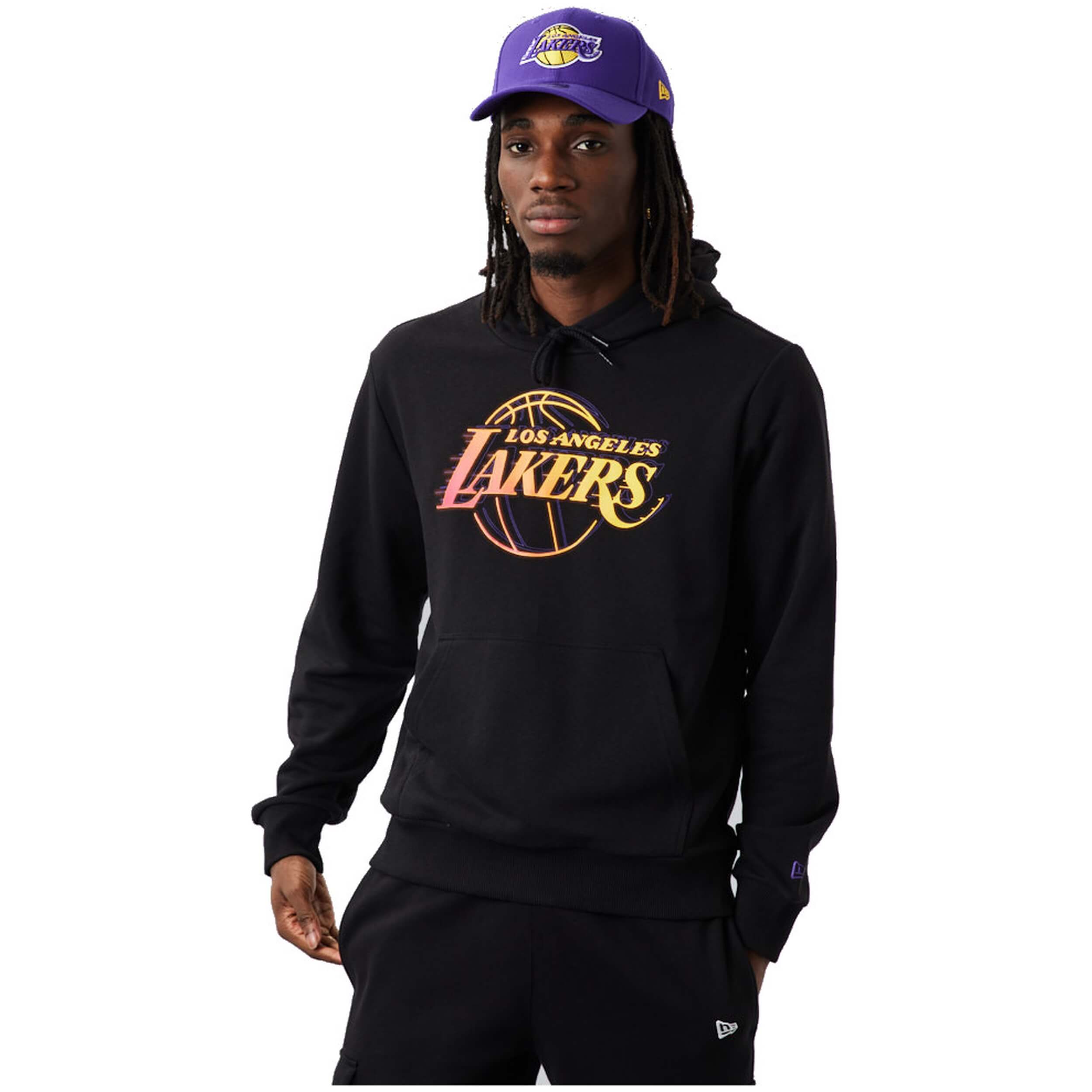 Sudadera Con Capucha New Era La Lakers Nba Neon Fade