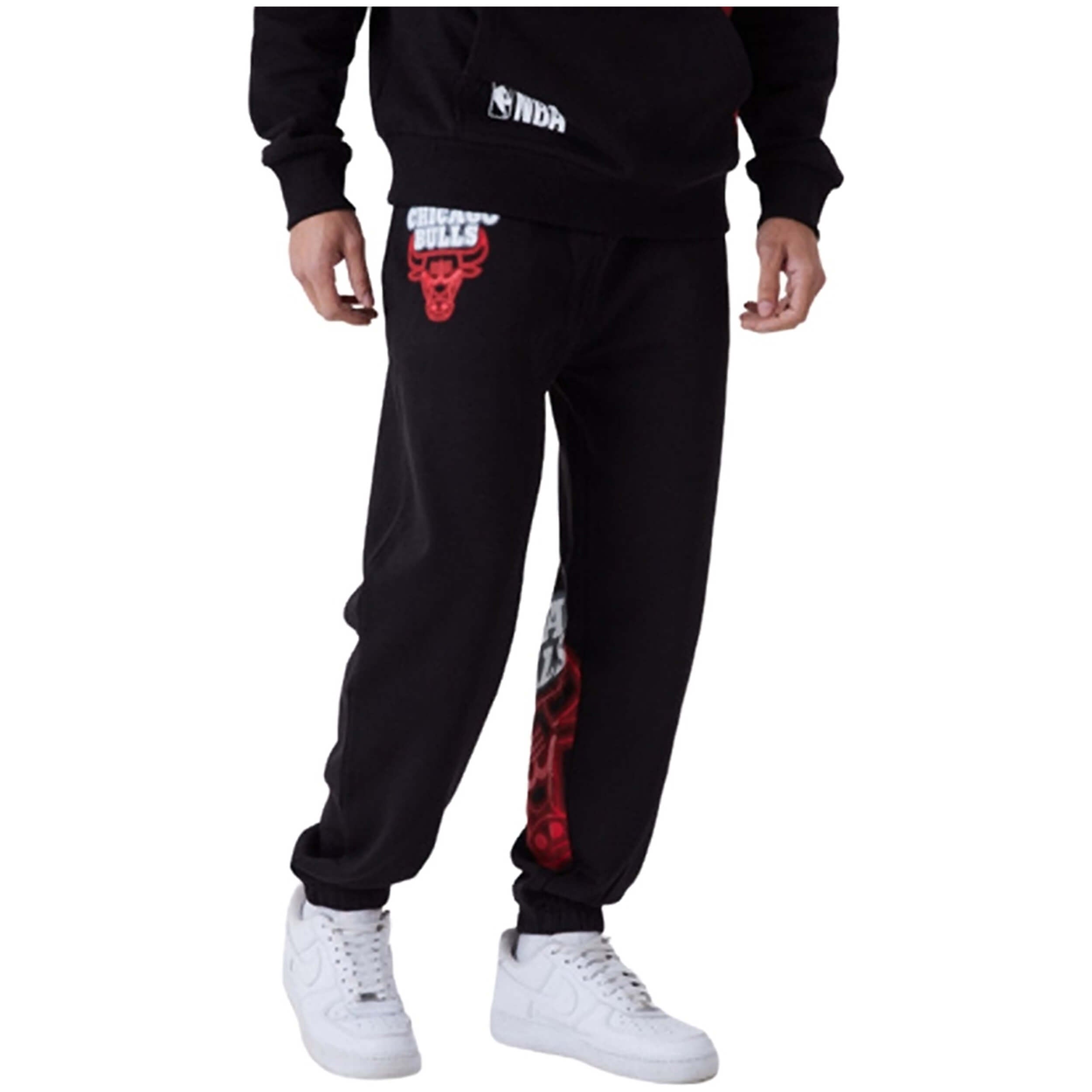 Pantalon Largo New Era Nba Chicago Bulls Logo Neon Jogger