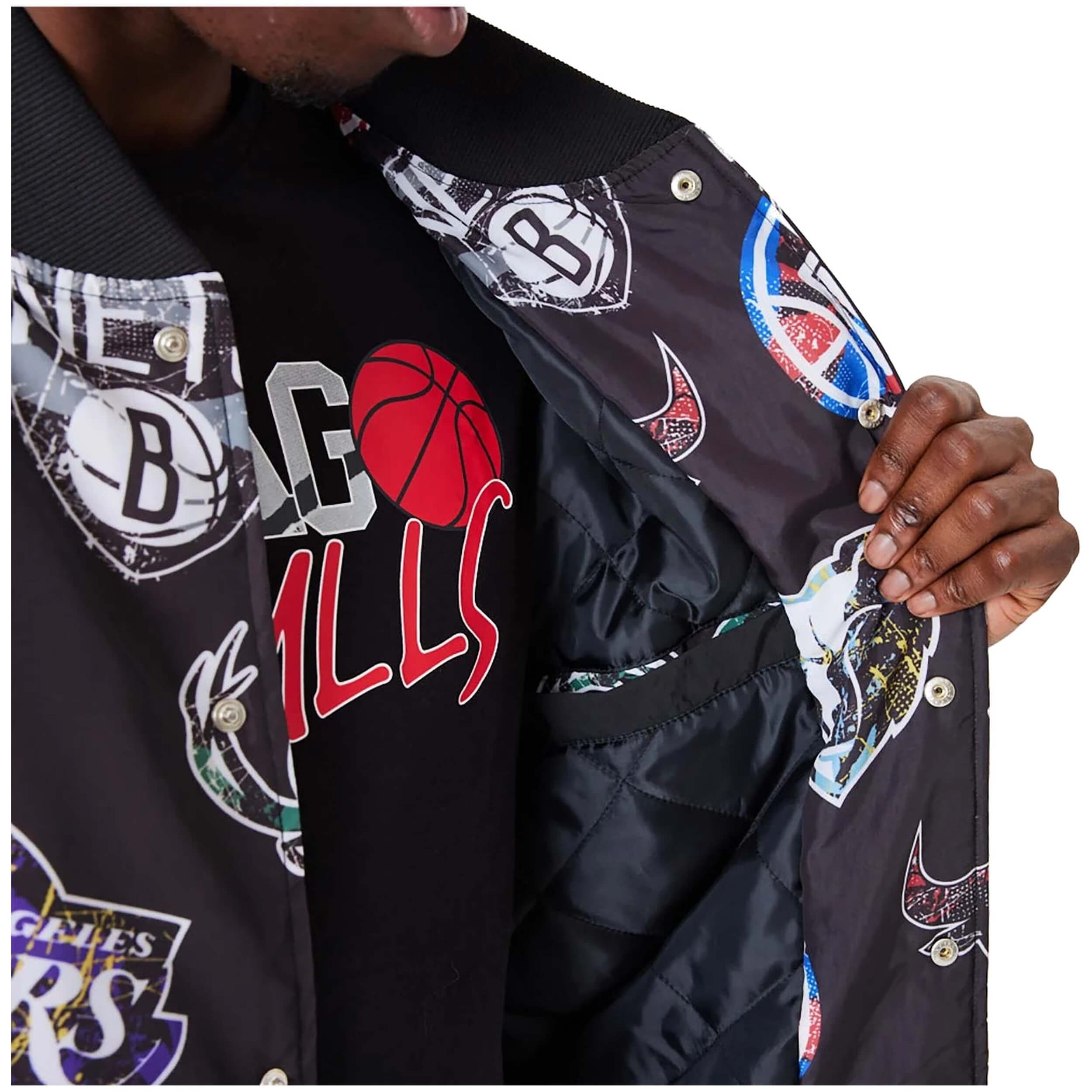 New Era Nba All Over Print Team Hoodie