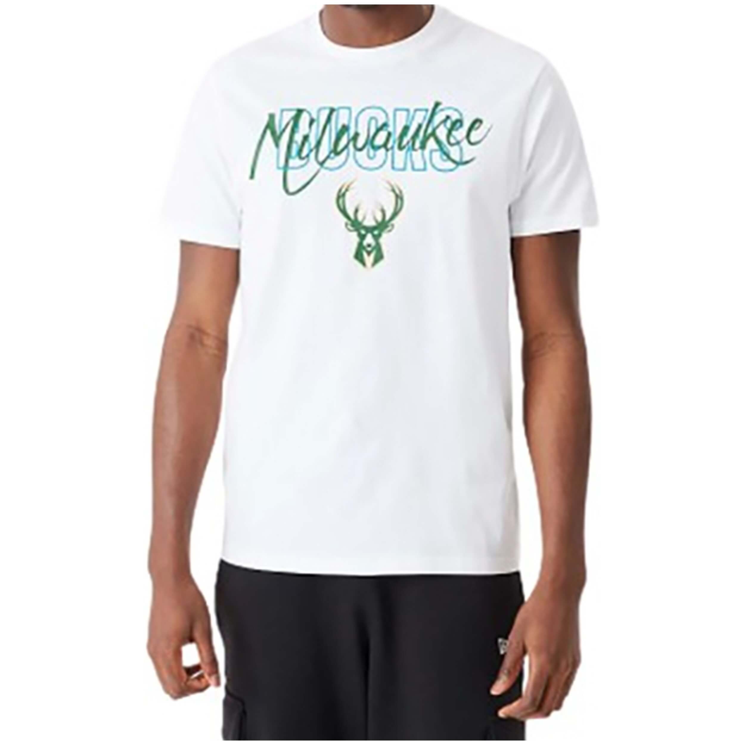 Camiseta De Manga Corta New Era Milwaukee Bucks T-Shirt