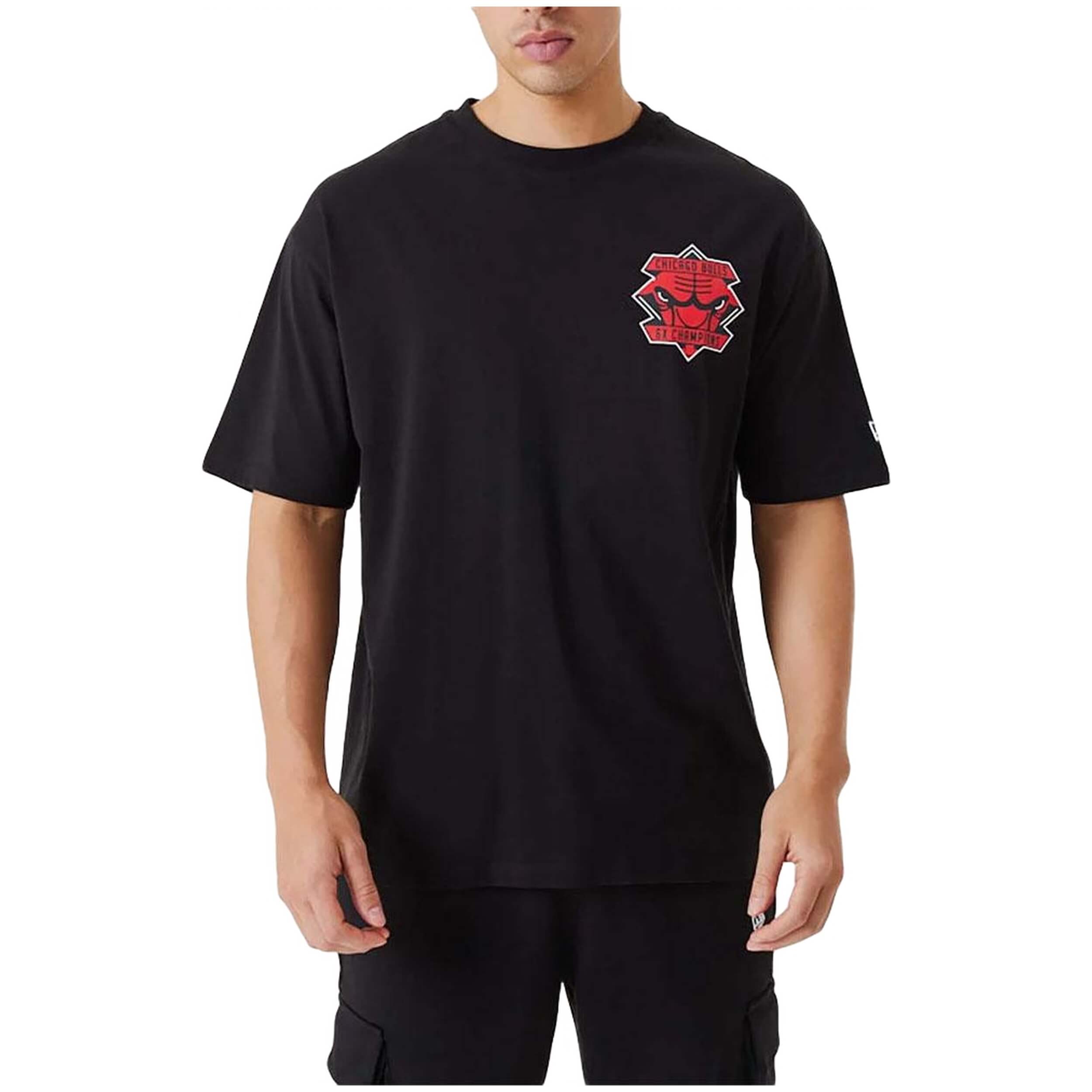 Camiseta De Manga Corta New Era Chicago Bulls Nbchampionship Oversize