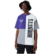 Camiseta De Manga Corta New Era Nba Charlotte Hornets Cut And Sew Oversized Tee