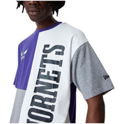 Camiseta De Manga Corta New Era Nba Charlotte Hornets Cut And Sew Oversized Tee