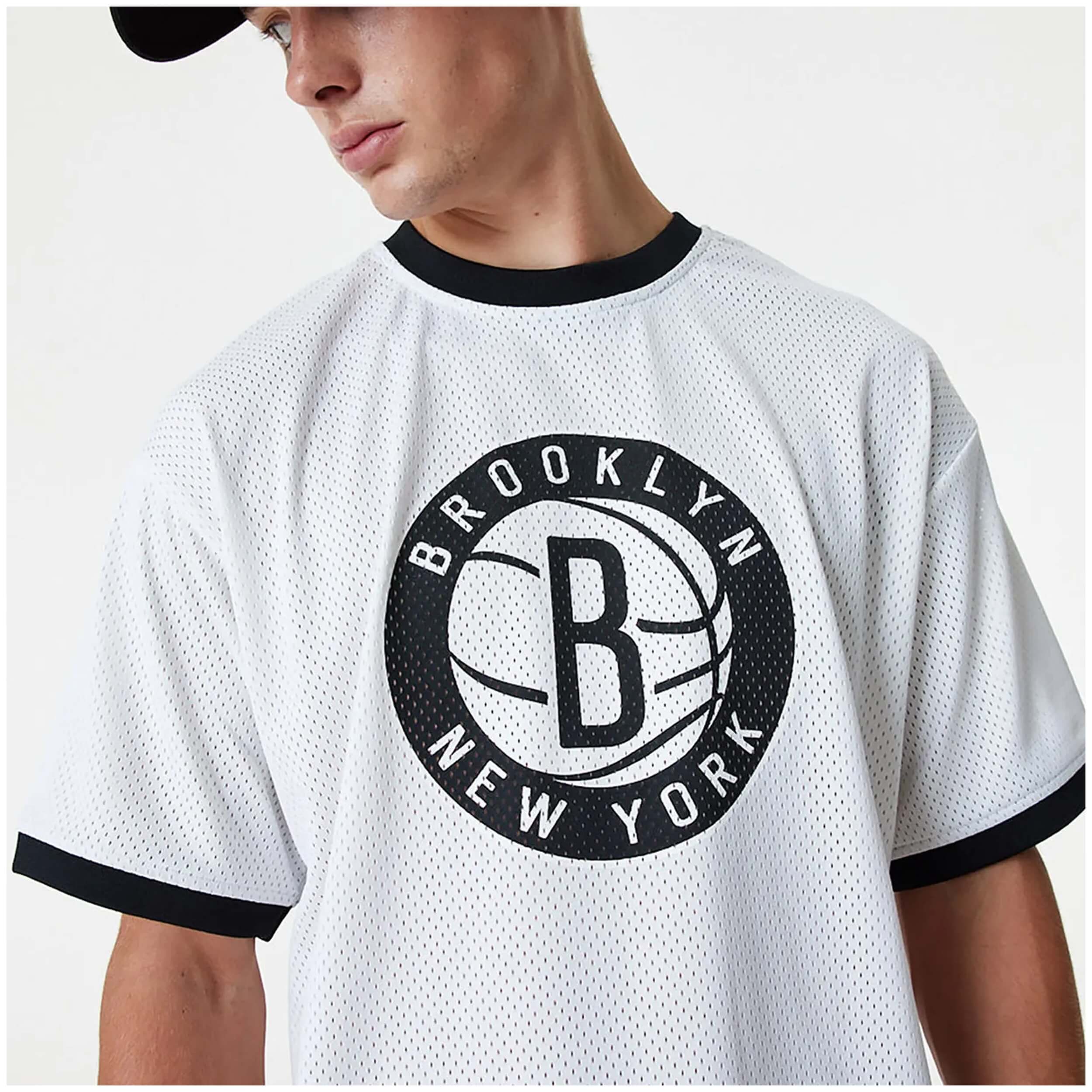 New Era NBA Brooklyn Nets Team Logo Mesh Os Short Sleeve T-Shirt