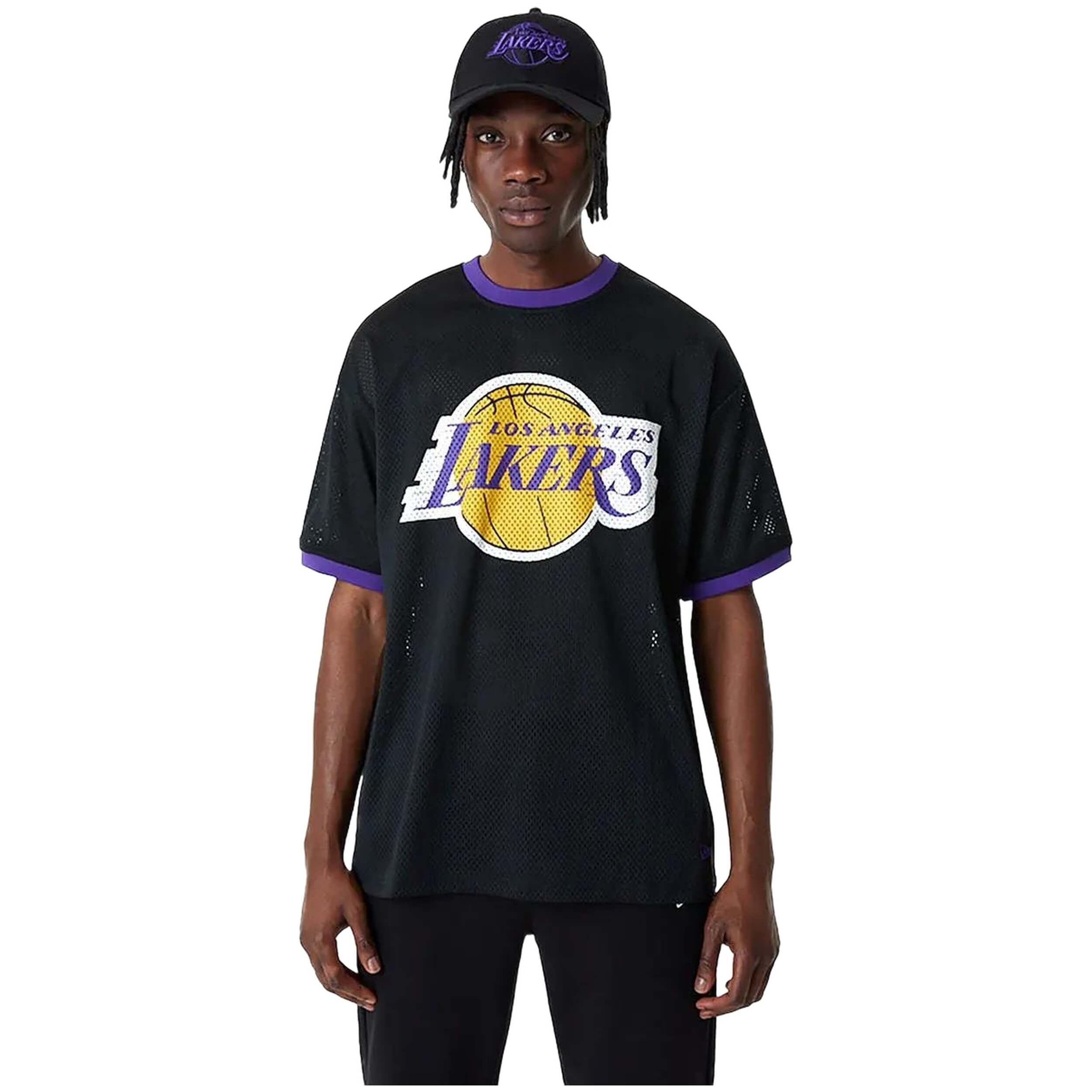 Camiseta De Manga Corta New Era Nba Team Logo Mesh Los Angeles Lakers